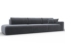 Диван прямой Лига-036 НПБ Модерн Лонг подлокотник справа, Велюр, SEVEN 17 серый