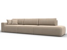 Диван прямой Лига-036 НПБ Модерн Лонг подлокотник слева, Велюр, SEVEN 729 бежевый