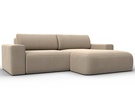 Диван угловой Лига-036 НПБ Классик правый угол, Велюр, SEVEN 729 бежевый
