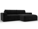 Диван угловой Лига-036 НПБ Классик правый угол, Велюр, SEVEN 35 черный