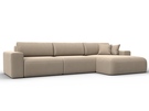 Диван угловой Лига-036 НПБ Классик Лонг правый угол, Велюр, SEVEN 729 бежевый