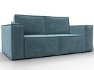 Диван прямой Куба мини, Велюр, SEVEN 113 бирюзовый