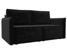 Диван прямой Либерти мини, Велюр, SEVEN 35 черный
