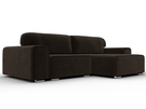 Диван угловой Лига-029, Микровельвет, Коричневый