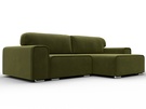Диван угловой Лига-029, Микровельвет, Зеленый