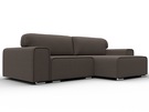 Диван угловой Лига-029, Рогожка, Амур 05 коричневый