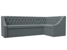 Диван кухонный угловой Мерлин правый угол, Рогожка, Амур 07 серый