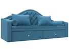 Диван детский прямой Сойер, Рогожка, Амур 10 голубой