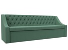 Диван кухонный прямой Мерлин, Рогожка, Амур 11 зеленый