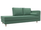 Кушетка Прайм правая, Рогожка, Амур 11 зеленый