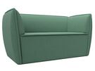 Диван кухонный прямой Бергамо 2-х местный, Рогожка, Амур 11 зеленый