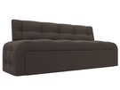 Диван кухонный прямой Люксор, Рогожка, Амур 05 коричневый