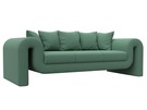 Диван прямой Волна, Рогожка, Амур 11 зеленый