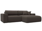 Диван угловой Лига-036 НПБ Классик правый угол, Рогожка, Амур 05 коричневый