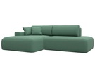 Диван угловой Лига-036 НПБ Модерн левый угол, Рогожка, Амур 11 зеленый