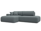 Диван угловой Лига-036 НПБ Модерн левый угол, Рогожка, Амур 07 серый
