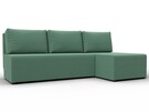 Диван угловой Поло правый угол, Рогожка, Амур 11 зеленый
