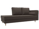 Кушетка Прайм правая, Рогожка, Амур 05 коричневый
