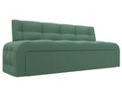 Диван кухонный прямой Люксор, Рогожка, Амур 11 зеленый