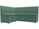 Диван кухонный угловой Уют левый угол, Рогожка, Амур 11 зеленый