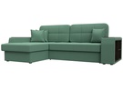 Диван угловой Брюссель левый угол, Рогожка, Амур 11 зеленый