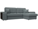 Диван угловой Брюссель правый угол, Рогожка, Амур 07 серый