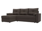 Диван угловой Верона Лайт левый угол, Рогожка, Амур 05 коричневый