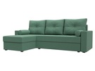 Диван угловой Верона Лайт левый угол, Рогожка, Амур 11 зеленый