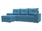 Диван угловой Верона Лайт левый угол, Рогожка, Амур 10 голубой