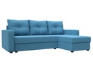 Диван угловой Ливерпуль Лайт правый угол, Рогожка, Амур 10 голубой