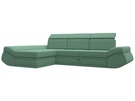 Диван угловой Лига-032 левый угол, Рогожка, Амур 11 зеленый