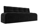 Диван кухонный прямой Люксор, Велюр, SEVEN 35 черный