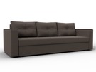 Диван прямой Атланта без стола, Рогожка, Амур 05 коричневый