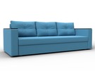Диван прямой Атланта без стола, Рогожка, Амур 10 голубой