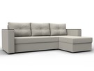 Диван угловой Атланта без стола универсальный угол, Рогожка, Амур 02 бежевый