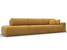 Диван прямой Лига-036 НПБ Модерн Лонг подлокотник справа, Велюр, BRUT 10 желтый