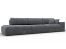 Диван прямой Лига-036 НПБ Модерн Лонг подлокотник справа, Велюр, BRUT 16 темно-серый