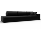Диван прямой Лига-036 НПБ Модерн Лонг подлокотник справа, Экокожа, GRIFON 18 черный