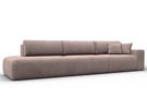 Диван прямой Лига-036 НПБ Модерн Лонг подлокотник справа, Велюр, TOWER 05 бежевый