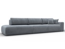 Диван прямой Лига-036 НПБ Модерн Лонг подлокотник справа, Велюр, TOWER 10 серый
