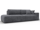 Диван прямой Лига-036 НПБ Модерн подлокотник справа, Велюр, BRUT 16 темно-серый