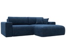 Диван угловой Лига-036 НПБ Классик правый угол, Велюр, BRUT 11 синий