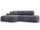 Диван угловой Лига-036 НПБ Модерн левый угол, Велюр, BRUT 16 темно-серый