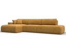 Диван угловой Лига-036 НПБ Модерн Лонг левый угол, Велюр, BRUT 10 желтый