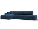 Диван угловой Лига-036 НПБ Модерн Лонг левый угол, Велюр, BRUT 11 синий