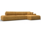 Диван угловой Лига-036 НПБ Модерн Лонг правый угол, Велюр, BRUT 10 желтый
