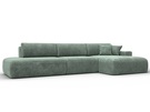 Диван угловой Лига-036 НПБ Модерн Лонг правый угол, Велюр, BRUT 08 зеленый