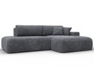 Диван угловой Лига-036 НПБ Модерн правый угол, Велюр, BRUT 16 темно-серый