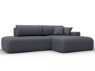 Диван угловой Лига-036 НПБ Модерн правый угол, Экокожа, GRIFON 15 серый
