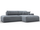 Диван угловой Лига-036 НПБ Модерн правый угол, Велюр, TOWER 10 серый